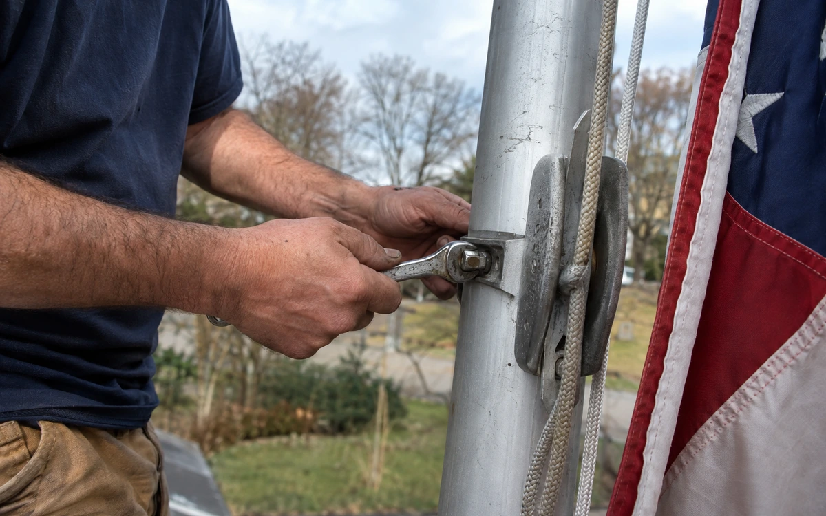 Flagpole repair contractor